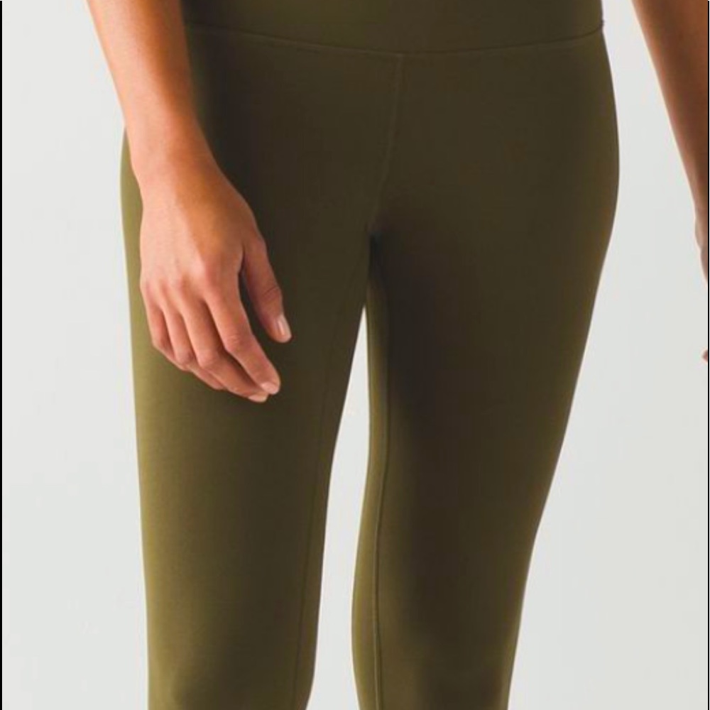 Lululemon align crops green (military green) sz 6